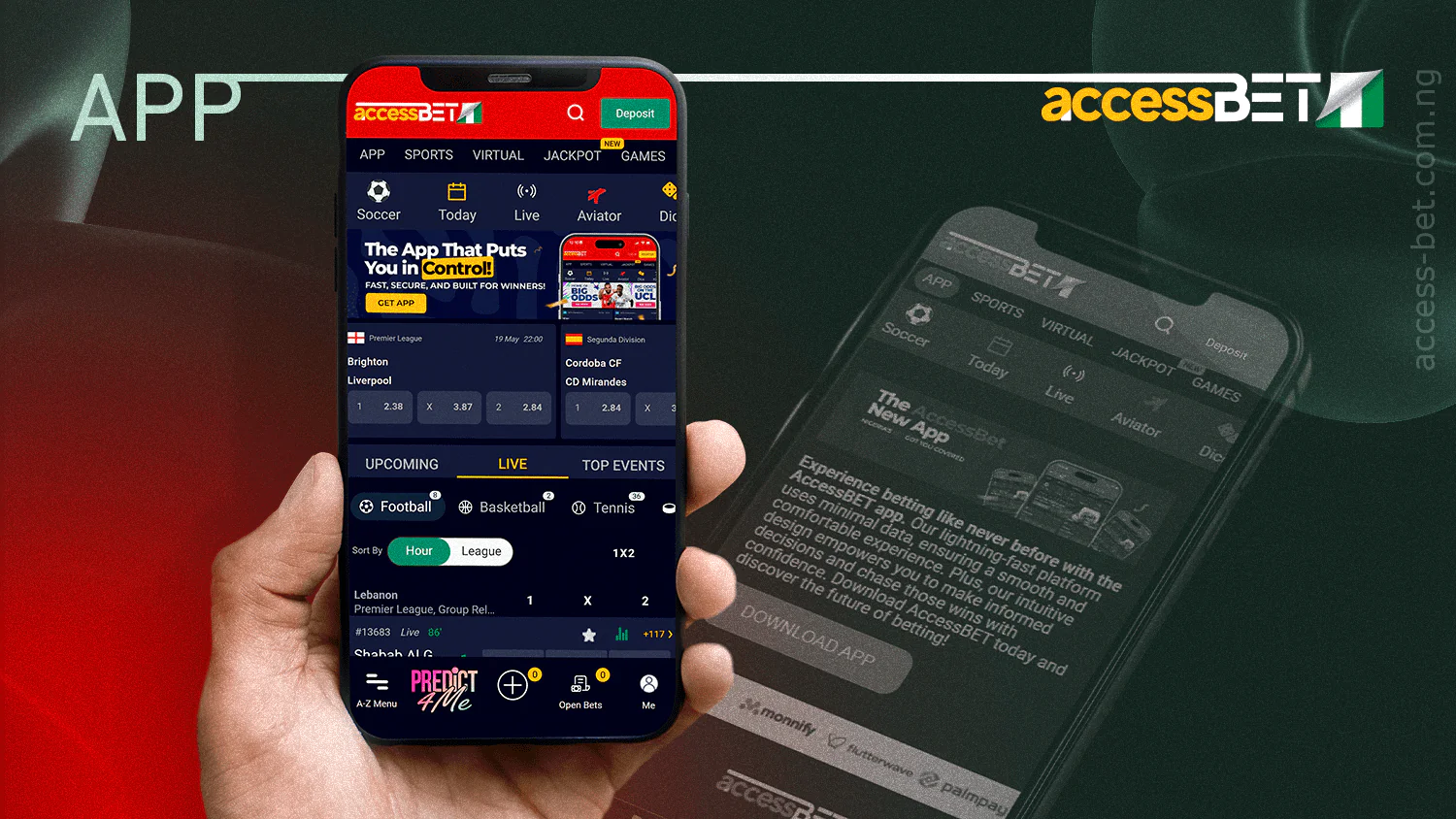 The Access Bet app is very easy to install