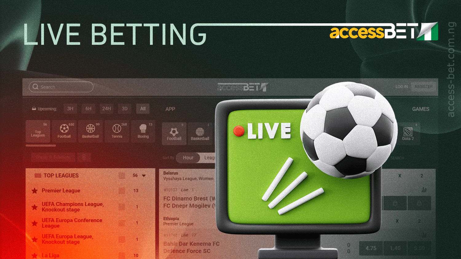 Live betting is very popular at AccessBet